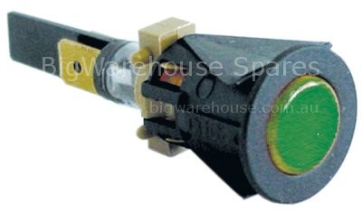 Indicator light ø 16mm 230V green connection male faston 6.3mm