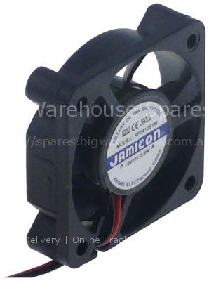 Axial fan L 40mm W 40mm H 11mm 12VDC 0,8W connection plug cable