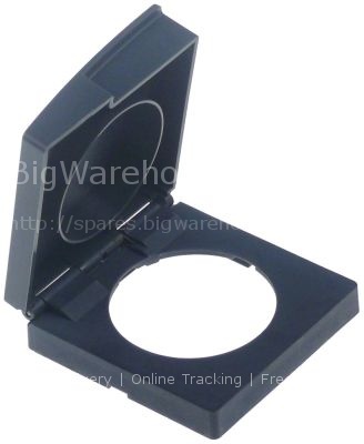 Frame with lid for power socket mounting pos. left anthracite