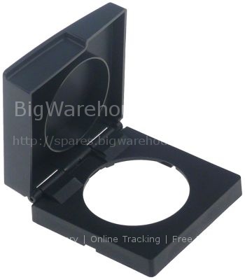 Frame with lid for power socket mounting pos. right anthracite