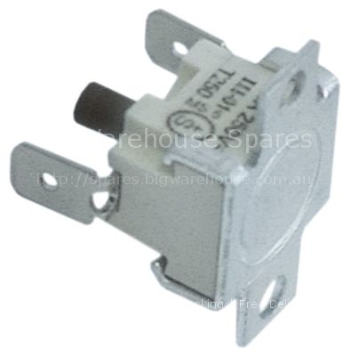 Bi-metal safety thermostat hole distance 24mm switch-off temp. 1