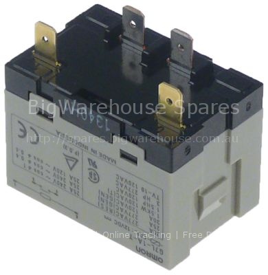 Power relays 240V connection male faston 6.3mm 1NO 25A voltage D