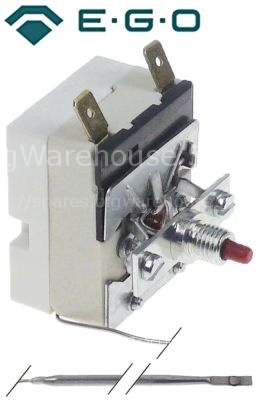 Safety thermostat switch-off temp. 132C 1-pole NC probe  3mm p