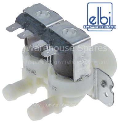 Solenoid valve double straight 230VAC inlet 3/4" outlet 11,5mm E