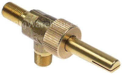 Gas tap GARLAND gas inlet 1/8" gas outlet 1/8" shaft L 31/12mm