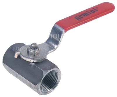 Ball valve straight lever handle inlet 1"NPT outlet 1"NPT DN25 L