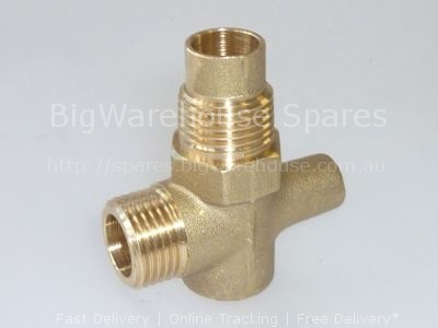 RACCORDO A "T" IN OTTONE 1/2"x1/2"x1/4"