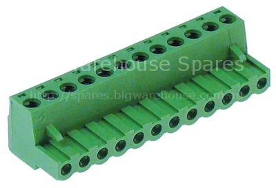 PCB terminal block 12-pole raster size 5mm