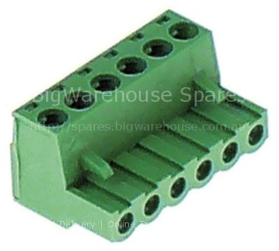 PCB terminal block 6-pole raster size 5mm