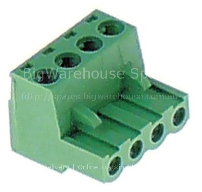 PCB terminal block 4-pole raster size 5mm