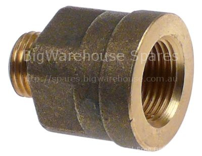 Screw connection thread 1/4" IT 3/8" L 31mm brass WS 21,5