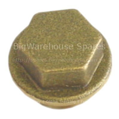 End cap thread M18x1.5 ID ø 13,5mm L 10mm brass WS 17