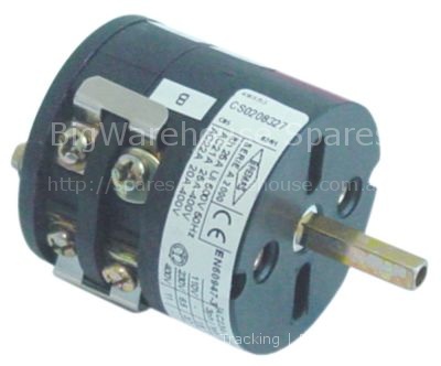 Rotary switch 25A 3 operating positions 4-pole