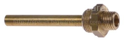 Injector pipe boiler tube ø 8mm pipe length 69mm T1: 3/8" T2: 1/