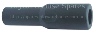 Handle ø 35mm aperture 12x12mm L 120mm black plastic