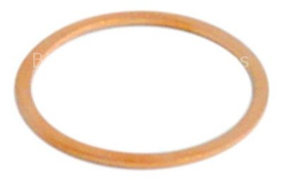 Flat gasket copper ED ø 30mm ID ø 26mm thickness 1mm