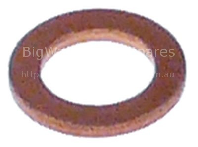 Flat gasket copper ED  10mm ID  6mm thickness 1mm
