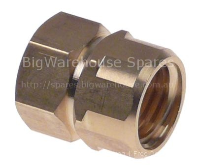Screw connection tap head L 25mm WS 20 brass thread M16 left