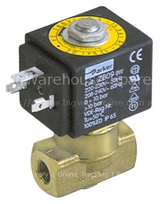 Solenoid valve 2-ways 24VDC connection 1/8" DN 2,5mm slide-on re