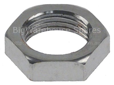 Nut thread 1/2" H 6mm nickel-plated brass WS 24 Qty 1 pcs