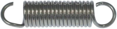 Tension spring ø 10,5mm total length 42mm wire gauge ø 1,5mm