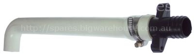 Hose connector 1-way with hose for ice-cube maker