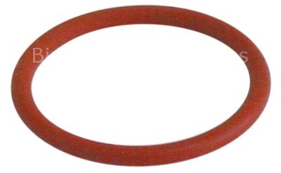 O-ring silicone thickness 3,53mm ID ø 34,52mm Qty 1 pcs