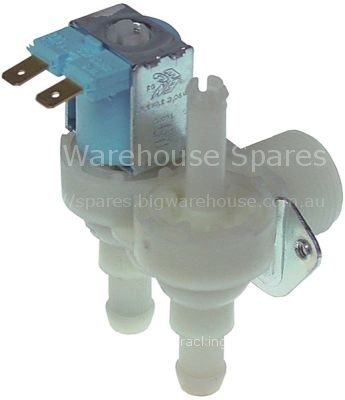 Solenoid valve double angled 230VAC inlet 3/4" t.max. 90°C TP pl