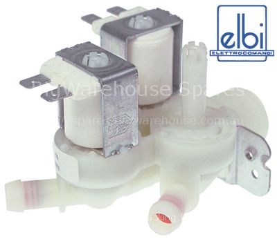 Solenoid valve triple straight 230VAC inlet 3/4" outlet 11,5mm t