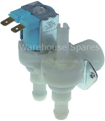 Solenoid valve double angled 230VAC inlet 3/4" t.max. 90°C TP pl