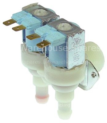 Solenoid valve double angled 230VAC inlet 3/4" t.max. 90°C TP pl