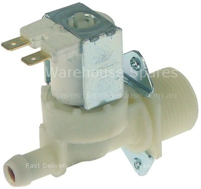 Solenoid valve single straight 230VAC inlet 3/4" outlet 11,5mm o