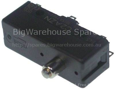 Microswitch with plunger 250V 16A 1CO ambient temperature max. 8