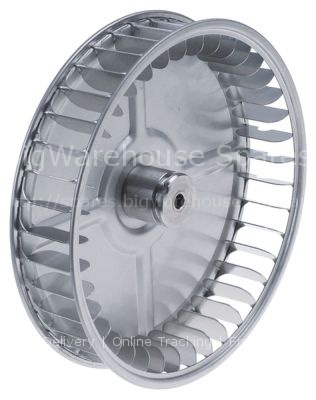 Fan wheel D1 ø 197mm H1 43mm blades 39 D2 ø 8mm D3 ø 8x6.5mm H2