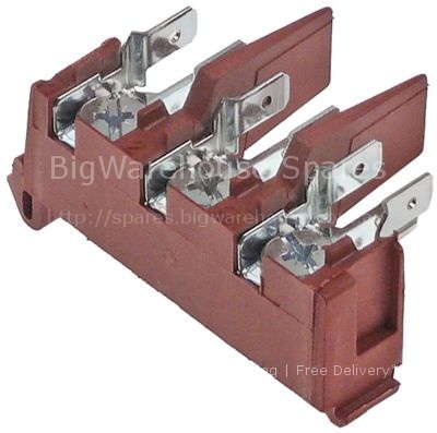 Power terminal block 3-pole max. 40A max 450V connection M6/male