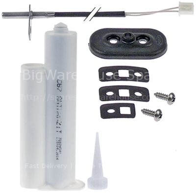 Temperature probe kit for cavity probe ø4x25mm cable length 2m f