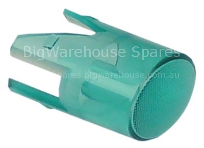 Indicator light lens size 17x13mm green