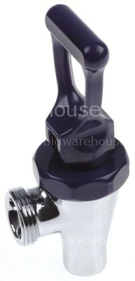 Outlet tap complete inlet 3/4" blue