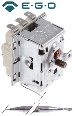 Safety thermostat switch-off temp. 230°C 3-pole NC 20A probe ø 6
