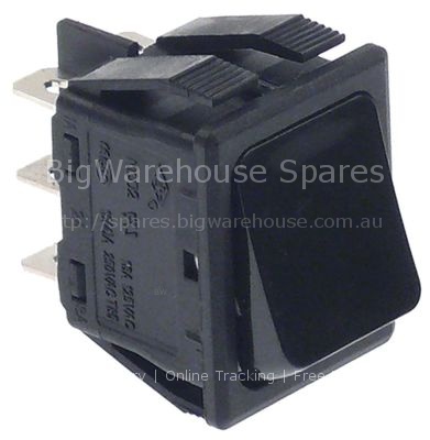 Momentary rocker switch mounting measurements 30x22mm black 2CO