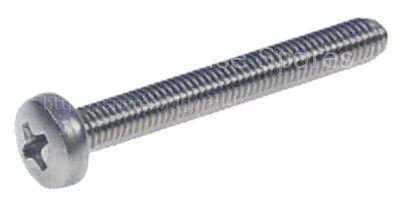 Flat-headed bolt thread M5 thread L 40mm SS DIN 7985/ISO 7045 Qt