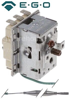 Safety thermostat switch-off temp. 90C 3-pole 20A probe  6mm p