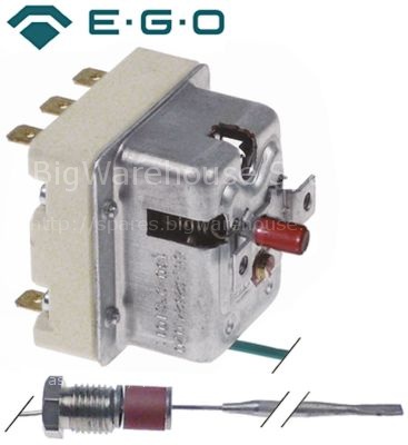 Thermostat switch-off temp. 130°C 3-pole 3NC 20A probe ø 3mm pro