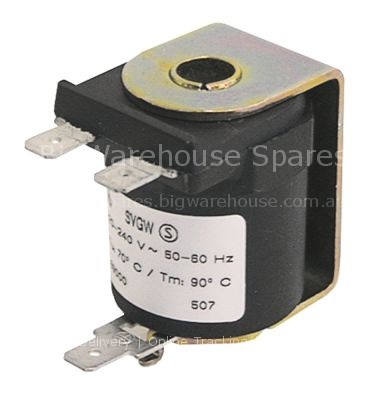 Solenoid coil MÜLLER 220-240VAC 50-60Hz connection male faston 6