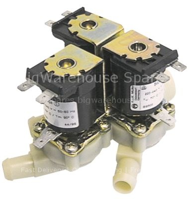Solenoid valve triple straight 230VAC inlet 3/4" outlet 14,5mm D