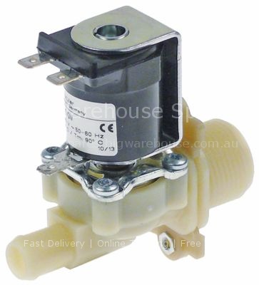 Solenoid valve single straight 230VAC inlet 3/4" outlet 14,5mm D