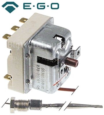 Safety thermostat switch-off temp. 235C 3-pole 20A probe 4mm