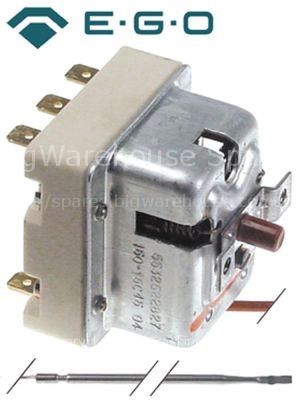 Safety thermostat switch-off temp. 150°C 3-pole 20A probe ø 3,1m