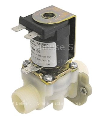 Solenoid valve single straight 230VAC inlet 1/2" outlet 1/2" DN1