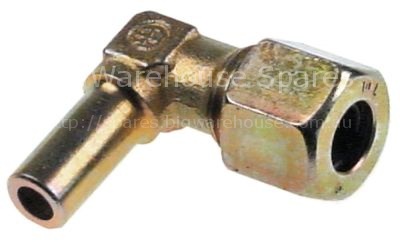 Connection angle for gas burner